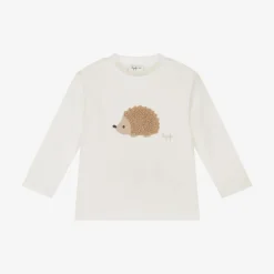Il Gufo Boys Ivory Cotton Hedgehog Top Best