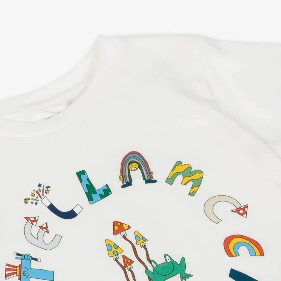 Stella McCartney Kids Boys Ivory Cotton Magic T-Shirt New