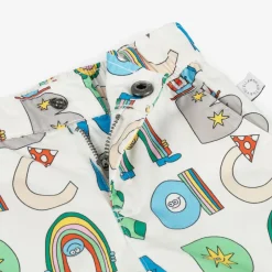 Stella McCartney Kids Boys Ivory Cotton Magical Letters Shorts Discount