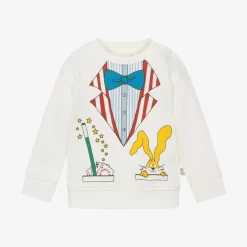 Stella McCartney Kids Boys Ivory Cotton Magician Sweatshirt Clearance