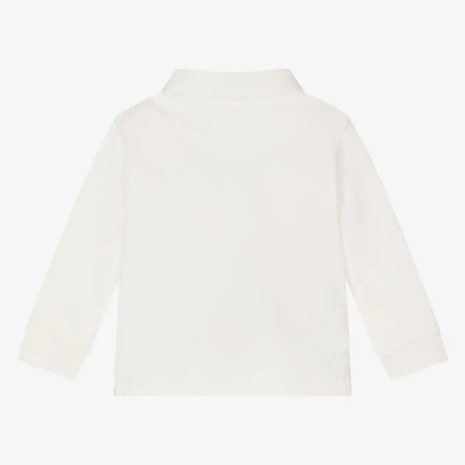 Mayoral Boys Ivory Cotton Polo Shirt Online