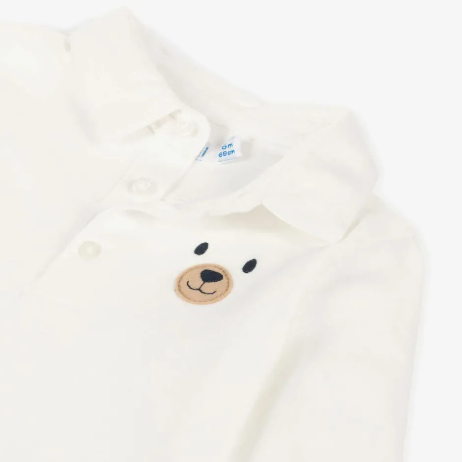 Mayoral Boys Ivory Cotton Polo Shirt Online