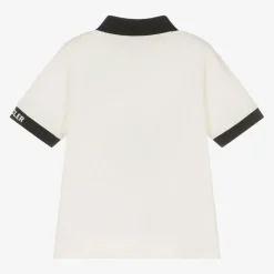 Moncler Enfant Boys Ivory Cotton Polo Shirt Sale
