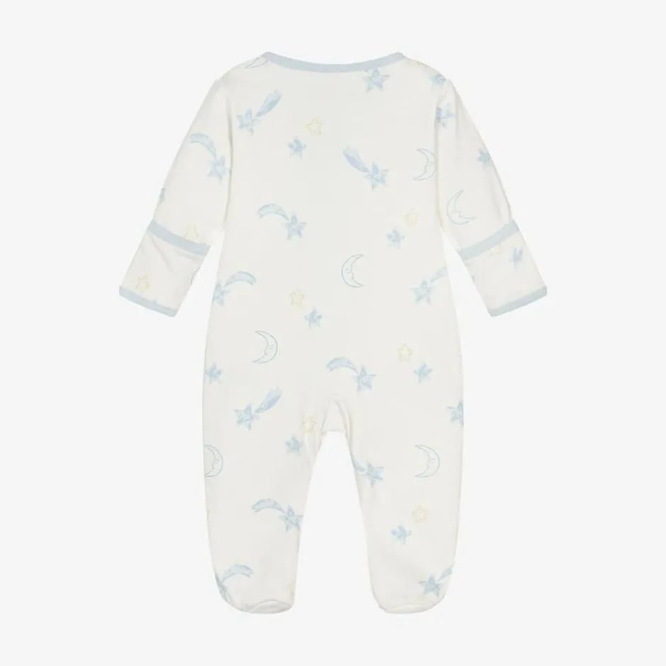 Kissy Love Boys Ivory Cotton Starry Sky Babygrow Online