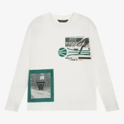 Mayoral Nukutavake Boys Ivory Cotton Top New