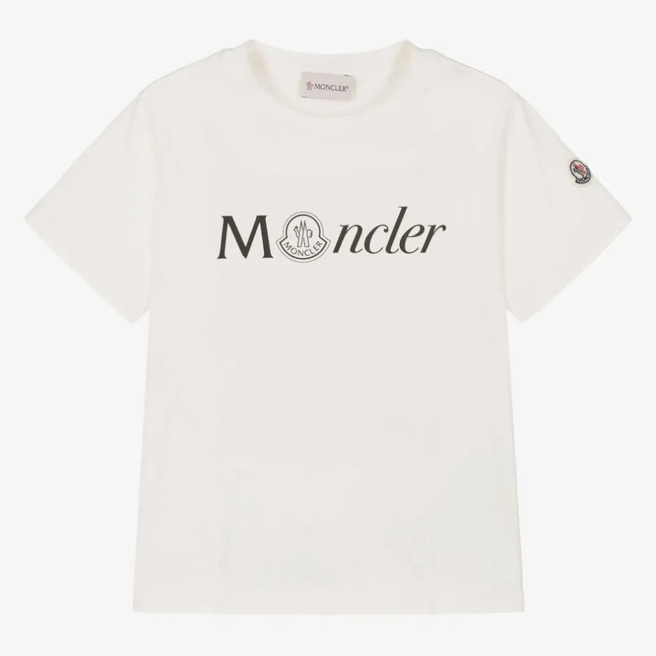 Moncler Enfant Boys Ivory Cotton T-Shirt Best