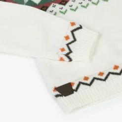 Boboli Boys Ivory Fair Isle Knitted Sweater Sale