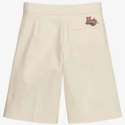 Gucci Boys Ivory Gabardine Shorts