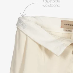 Gucci Boys Ivory Gabardine Shorts