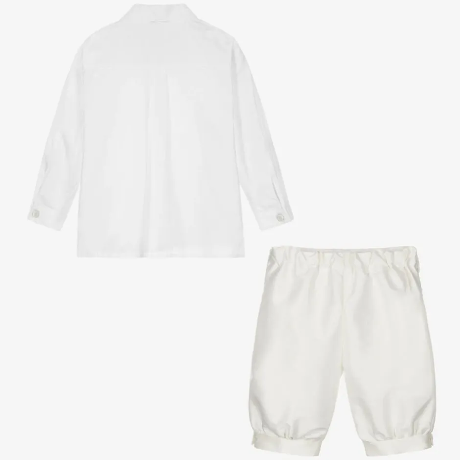 Beatrice amp; George Boys Ivory Knickerbocker Shorts Set Clearance