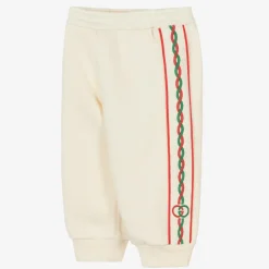 Gucci Boys Ivory Logo Joggers Clearance