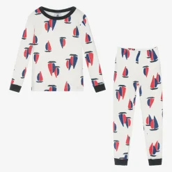Petit Bateau Boys Ivory Organic Cotton Pyjamas New