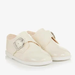 Early Days Boys Ivory Patent First Walker Shoes Best