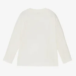 Mayoral Boys Ivory Trainer Print Cotton Top Sale
