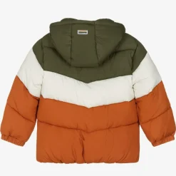 Mayoral Boys Khaki Green Colourblock Puffer Coat Sale
