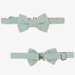 Beau KiD Boys Mint Blue Cotton Stripe Shorts Suit Clearance