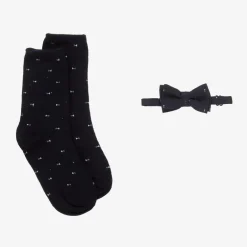 Mayoral Boys Navy Blue Bow Tie & Sock Set Outlet