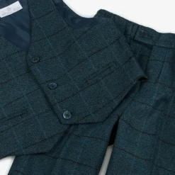 Beau KiD Boys Navy Blue Check Suit