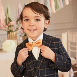 Romano Boys Navy Blue Check Suit Sale