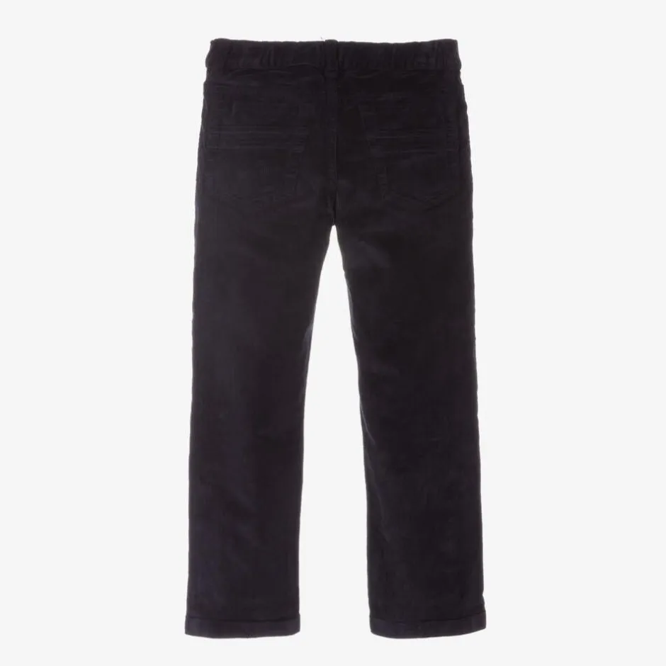 Il Gufo Boys Navy Blue Corduroy Trousers Discount