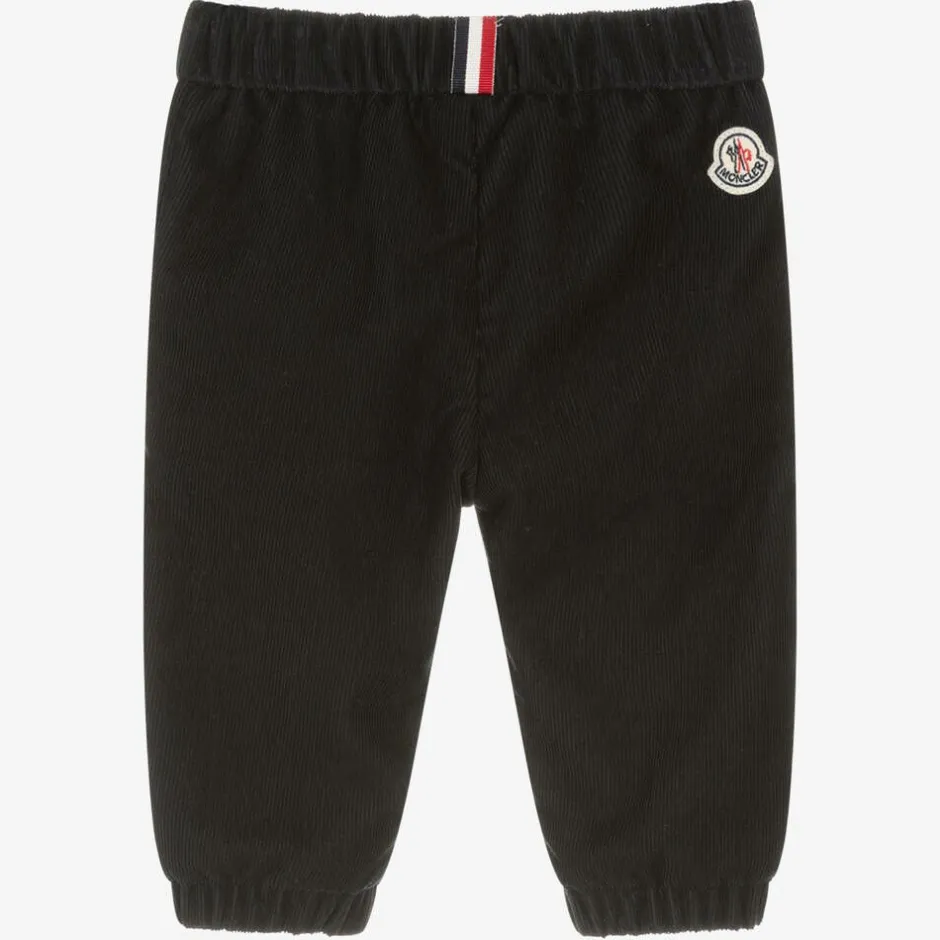 Moncler Enfant Boys Navy Blue Corduroy Trousers Discount
