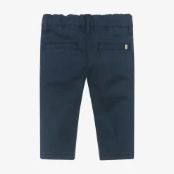 BOSS Boys Navy Blue Cotton Chino Trousers Sale
