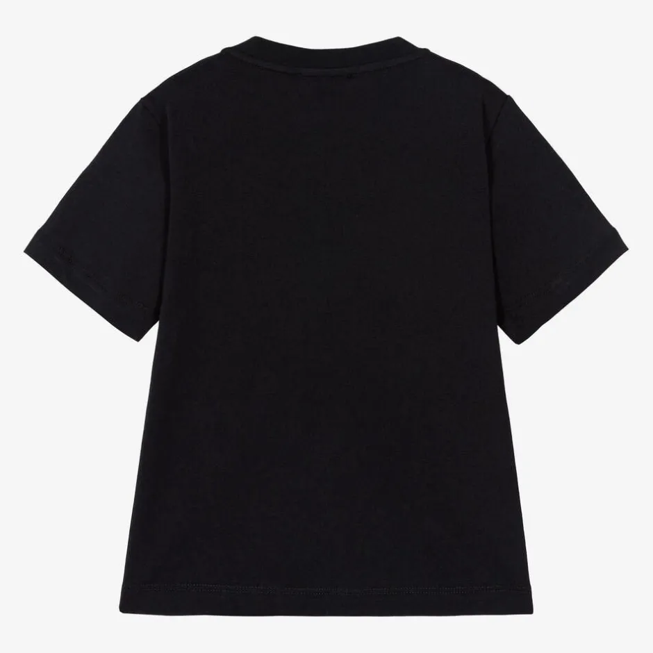 Emporio Armani Boys Navy Blue Cotton Eagle T-Shirt Clearance