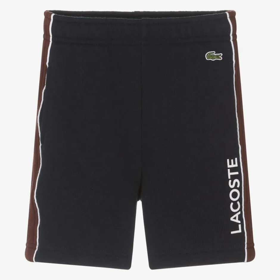Lacoste Boys Navy Blue Cotton Jersey Shorts Sale