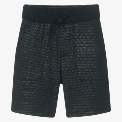 Emporio Armani Boys Navy Blue Cotton Jersey Shorts Discount