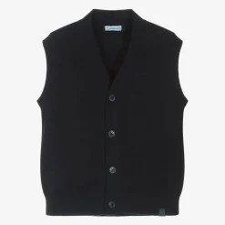 Mayoral Boys Navy Blue Cotton Knit Waistcoat Discount