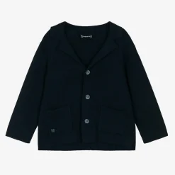Mayoral Boys Navy Blue Cotton Knit Cardigan