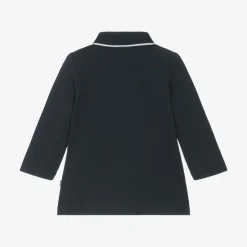 BOSS Boys Navy Blue Cotton Polo Shirt Sale