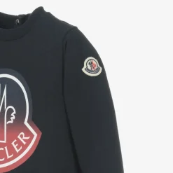 Moncler Enfant Boys Navy Blue Cotton Sweatshirt New