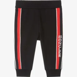 Moncler Enfant Boys Navy Blue Cotton Tape Joggers Discount