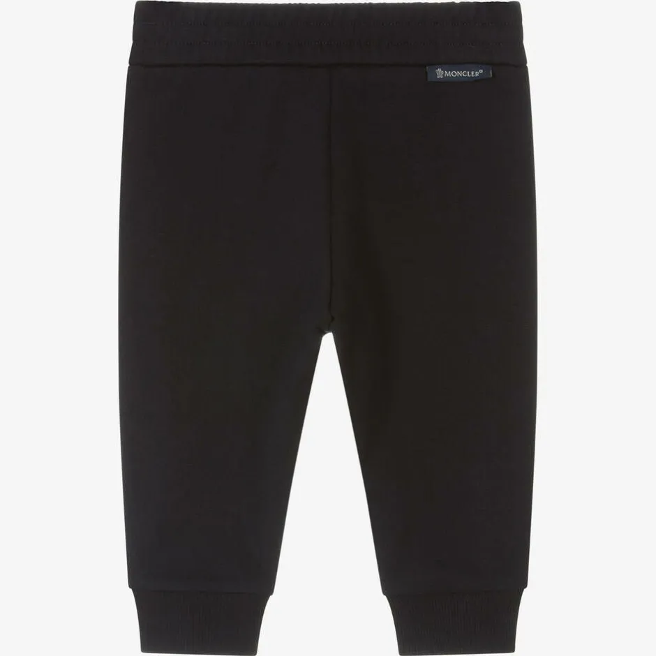 Moncler Enfant Boys Navy Blue Cotton Tape Joggers Discount