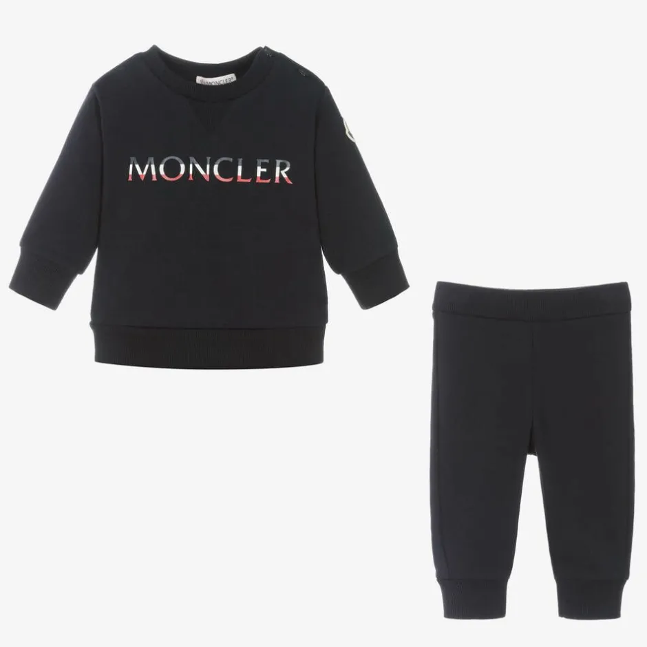 Moncler Enfant Boys Navy Blue Cotton Tracksuit New