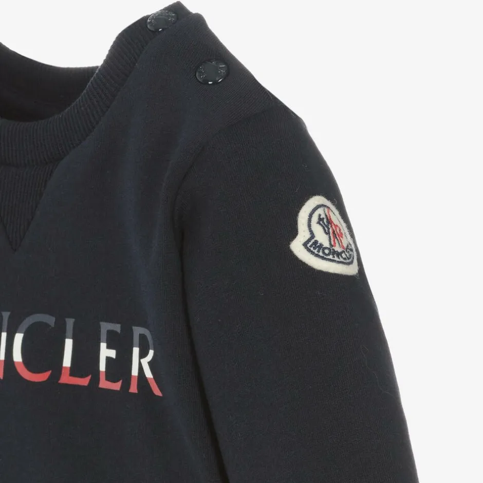 Moncler Enfant Boys Navy Blue Cotton Tracksuit New