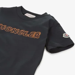 Moncler Enfant Boys Navy Blue Cotton T-Shirt Sale