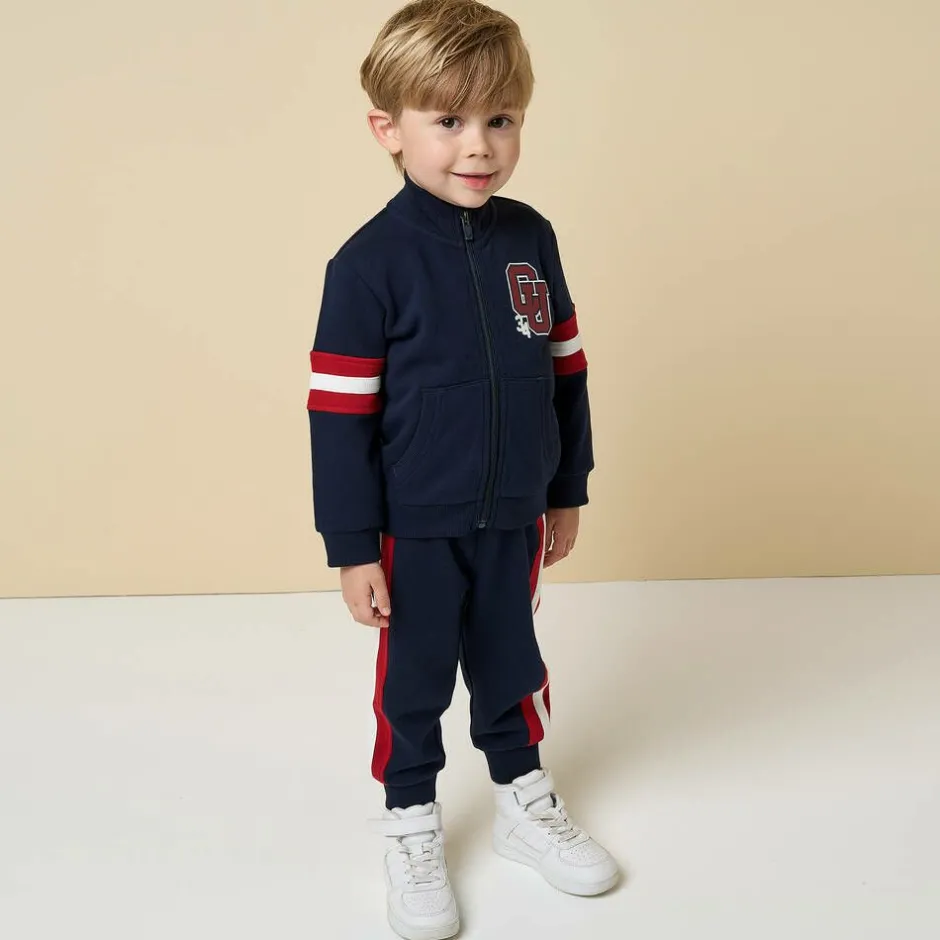 iDO Baby Boys Navy Blue Cotton Varsity Tracksuit Sale