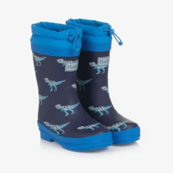 Hatley Boys Navy Blue Dinosaur Rain Boots Sale