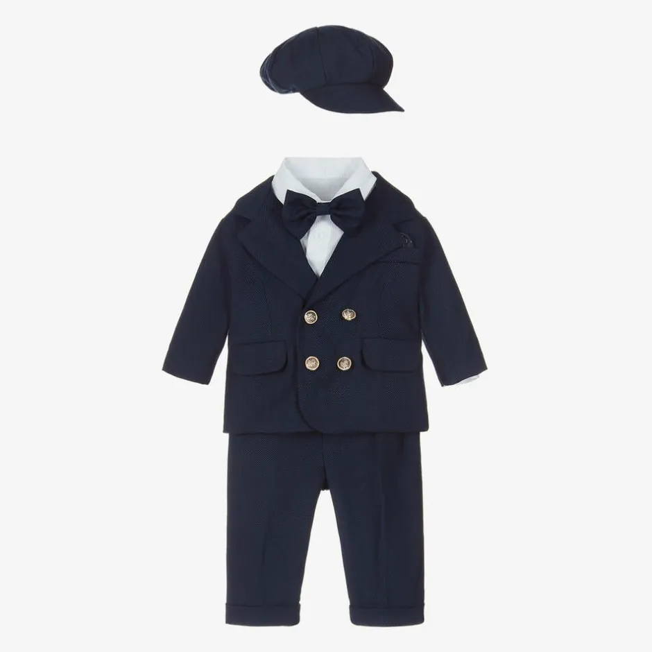 Andreeatex Boys Navy Blue Double Breasted Suit Best