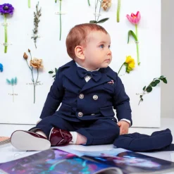 Andreeatex Boys Navy Blue Double Breasted Suit Best