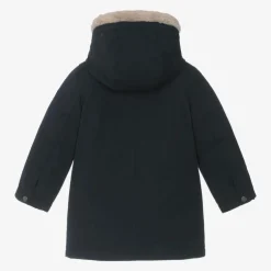 Guess Boys Navy Blue Down-Filled Parka Coat Sale