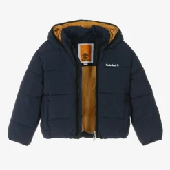 Timberland Boys Navy Blue Hooded Puffer Jacket Outlet