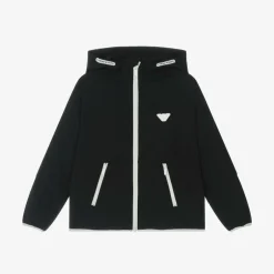 Emporio Armani Boys Navy Blue Hooded Windbreaker New