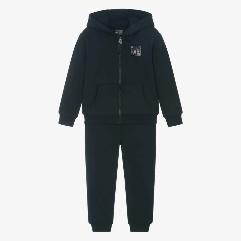 Guess Boys Navy Blue Jersey Tracksuit Hot