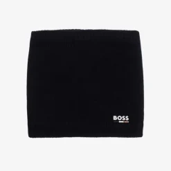 BOSS Boys Navy Blue Knitted Snood Discount