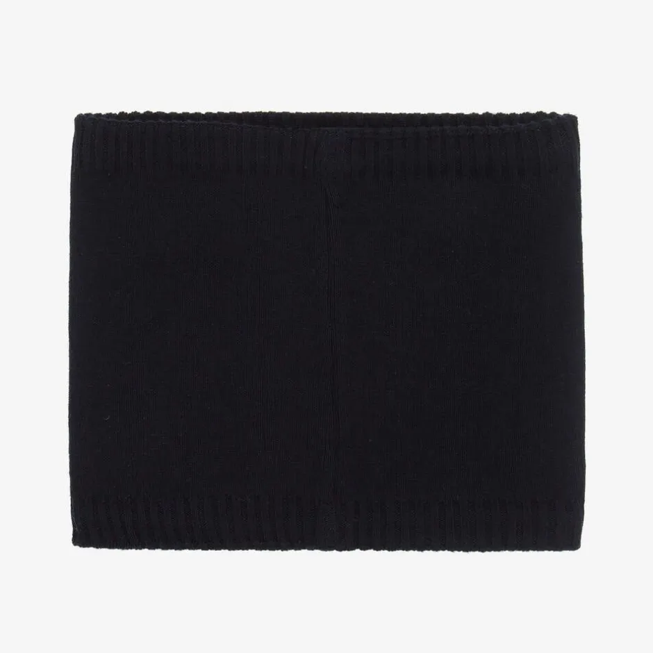 BOSS Boys Navy Blue Knitted Snood New