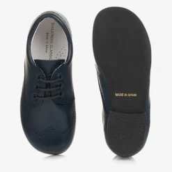 Childrens Classics Boys Navy Blue Leather Brogues New
