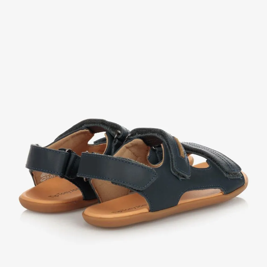 Tip Toey Joey Boys Navy Blue Leather Sandals Online